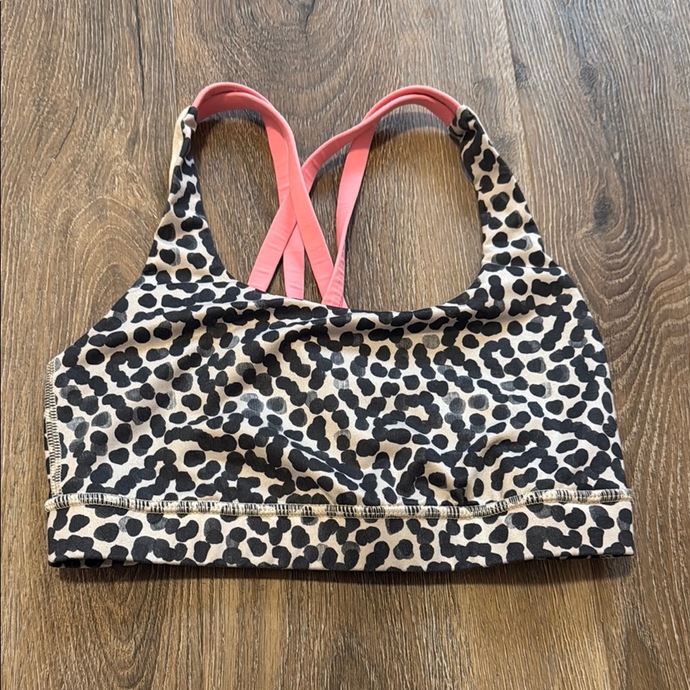 Lululemon Athletica Pink and Black Sports Bra